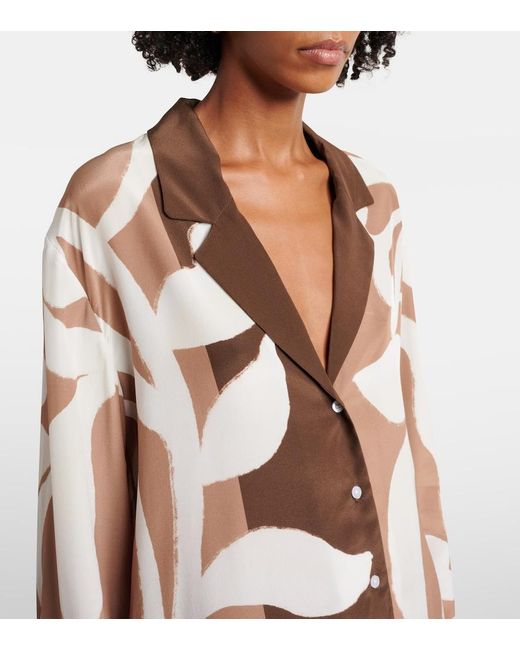 Sir Natural Portia Silk Satin Pajama Shirt
