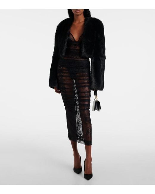 Dolce & Gabbana Black Lace Slip Dress