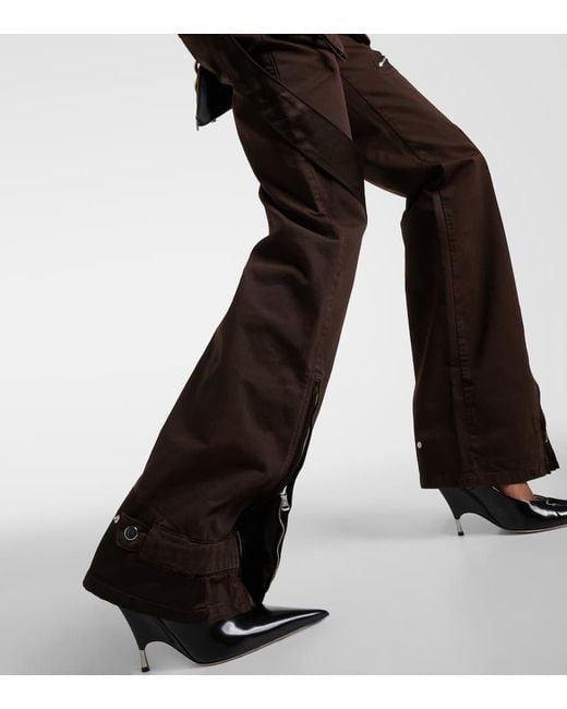 Blumarine Black Low-Rise Denim Cargo Pants