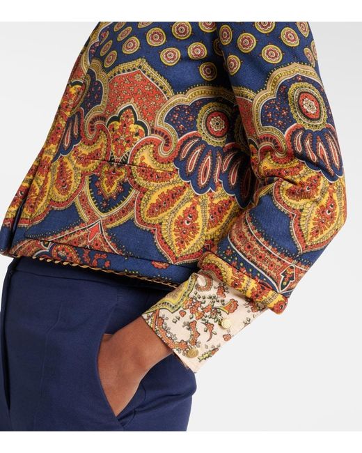 Valentino Blue Voyage Imaginaire Cotton Jacket