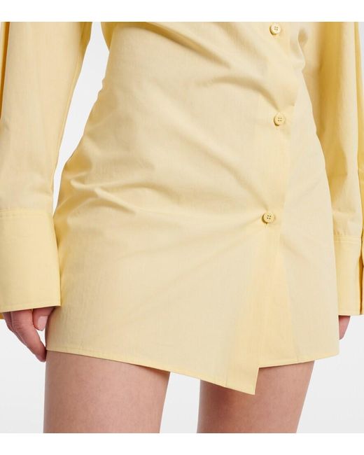 The Attico Yellow Cotton Shirt Dress
