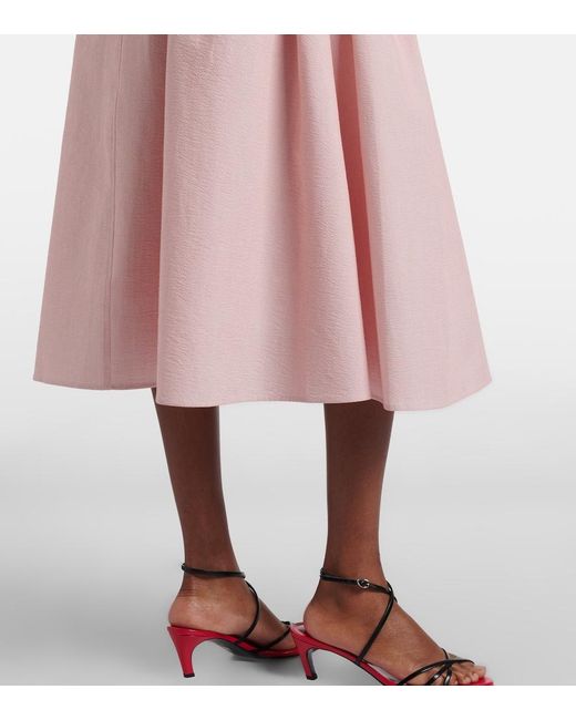 Proenza Schouler Pink Solira Seersucker Midi Dress