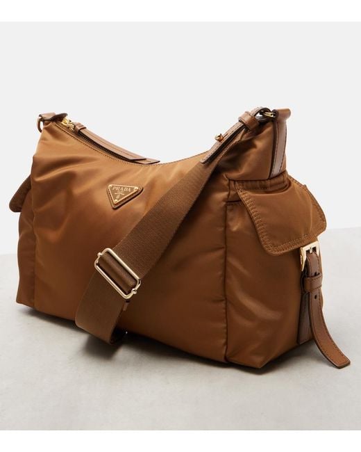 Prada Brown Explore Re-Nylon Large Shoulder Bag