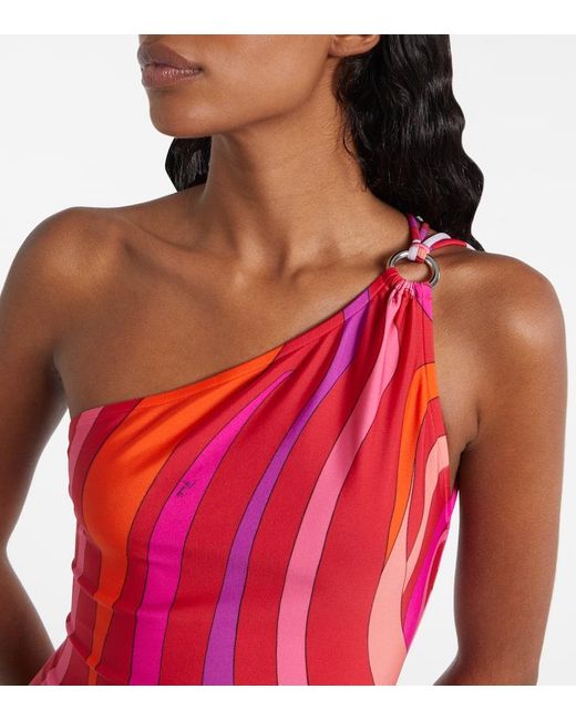 Emilio Pucci Red Badeanzug Iride