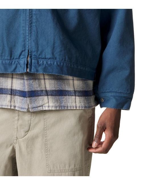 A.PRESSE Blue Vintage Cotton Jacket for men