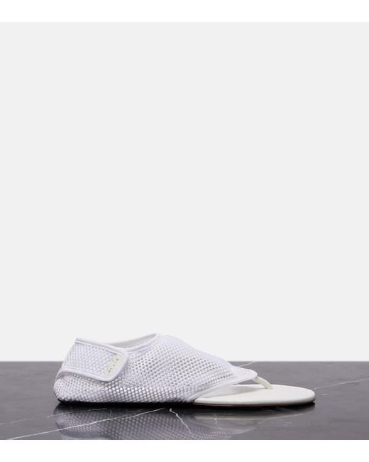 Alaïa White Sandalen Flex Aus Mesh