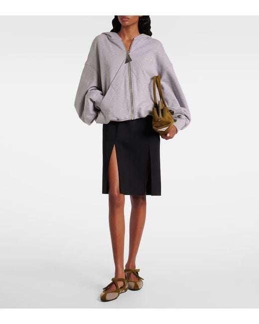 The Attico Brown Floor 01 Suede And Mesh Ballet Flats