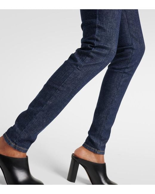 Alaïa Blue High-Rise Skinny Jeans