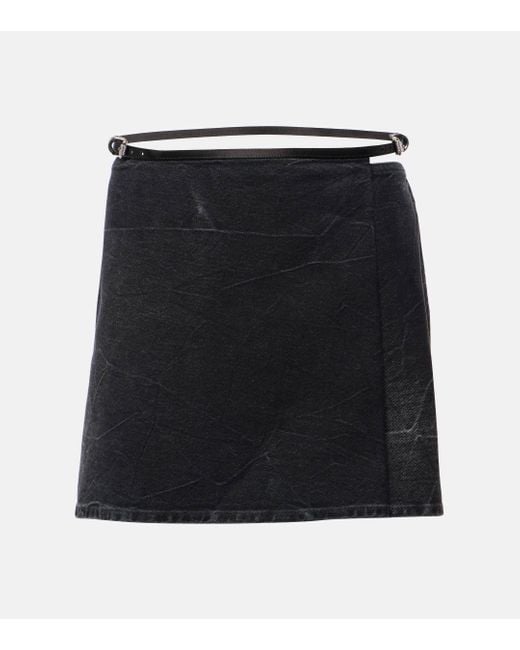 Mini-jupe Voyou en jean Givenchy en coloris Black