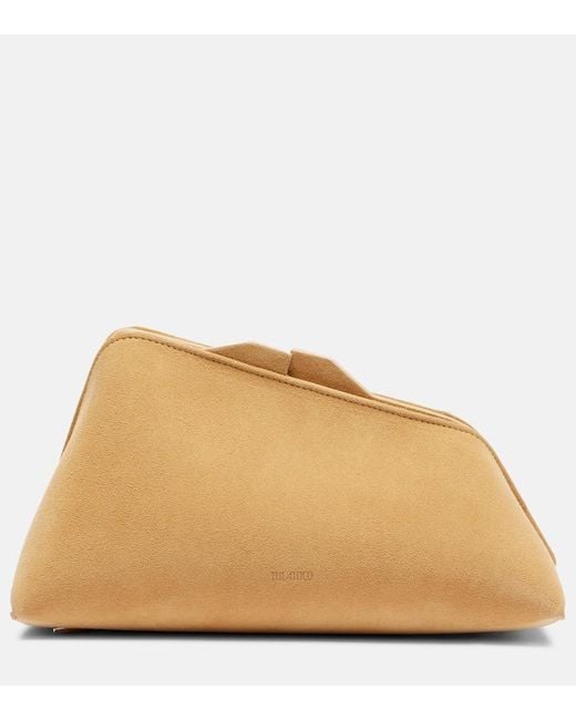 The Attico Natural 8.30 Pm Oversized Suede Clutch