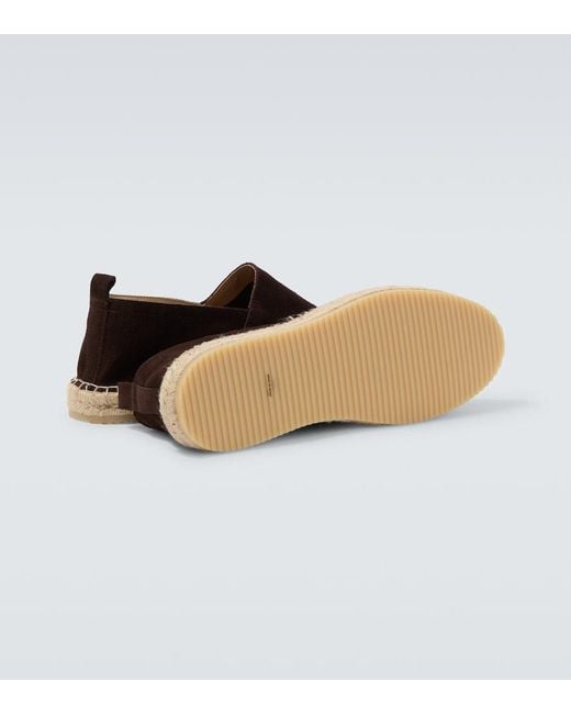 Frescobol Carioca Brown Helio Suede Espadrilles for men