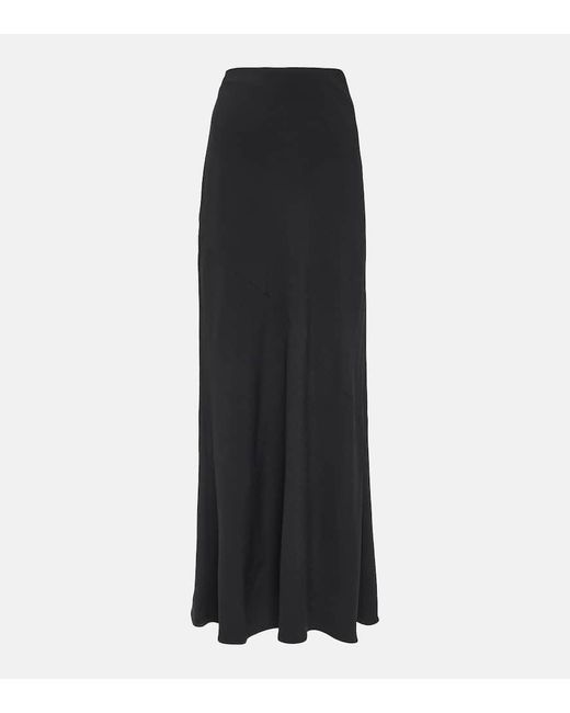 Falda larga de crepe AMI de color Black