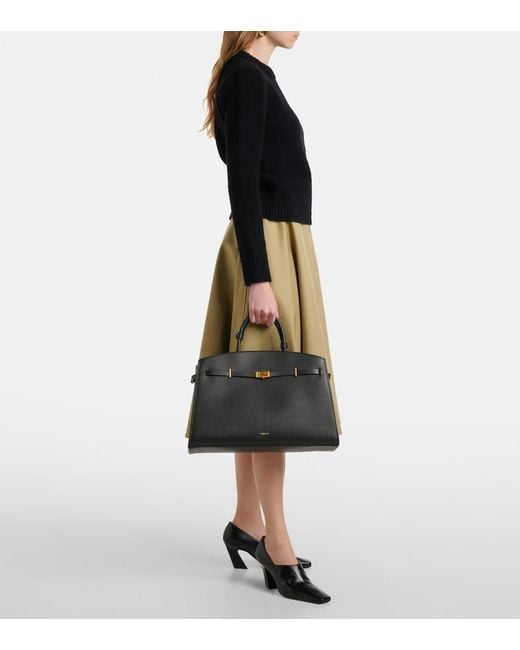 DeMellier London Black Hudson Small Leather Tote Bag