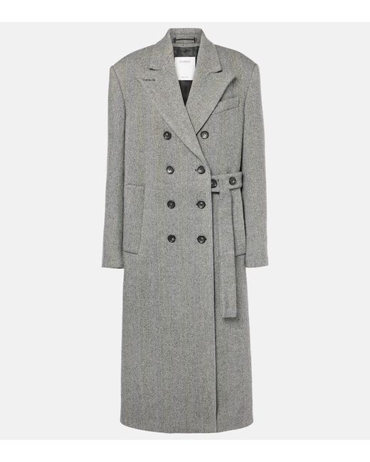 Sportmax Gray Billy Wool-Blend Coat