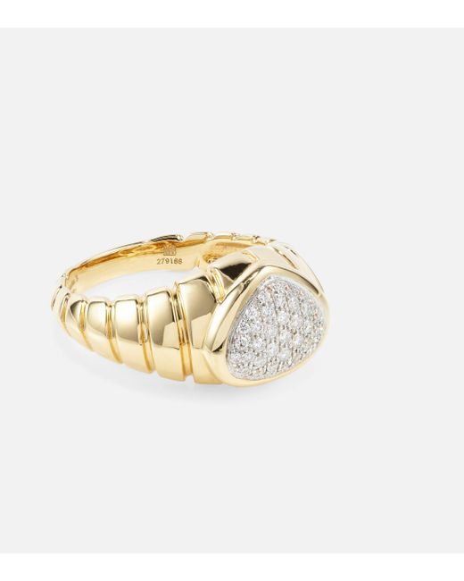 Marina B Metallic Timo 18kt Gold Ring With Diamonds