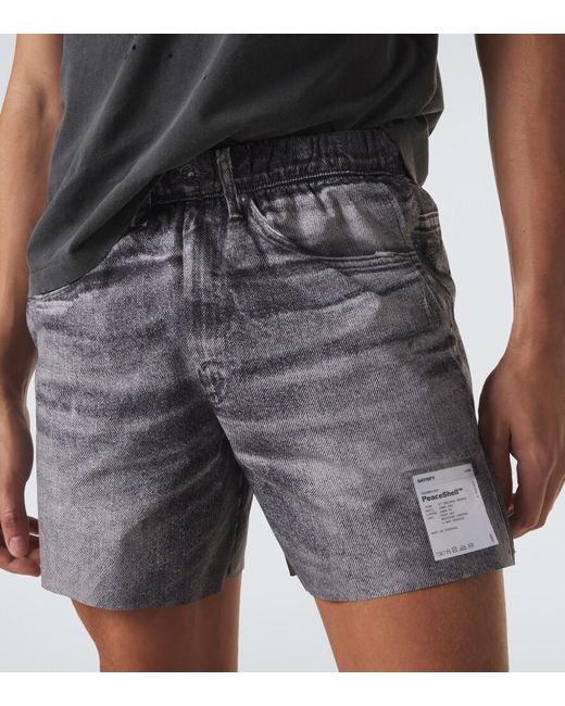 Satisfy Gray Peaceshell 5" Trompe L'Oil Shorts for men