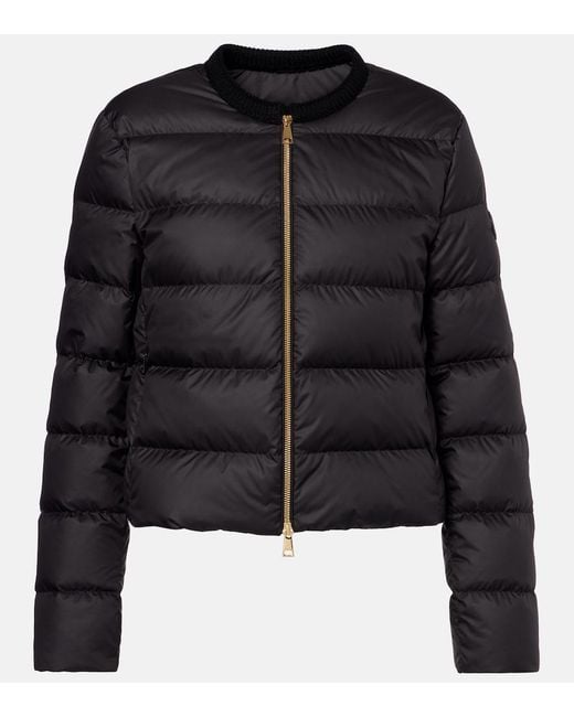 Moncler Black Cropped Down Jacket