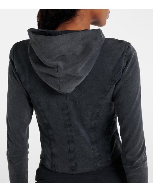 Balenciaga Gray Cotton Jersey Hoodie
