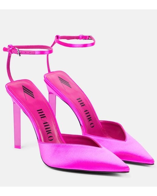 The Attico Pink Perine 105 Satin Pumps