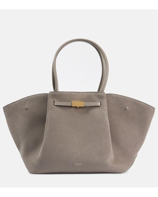 DeMellier London Gray New York D90 Suede Tote Bag