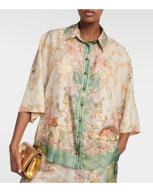 Camisa August de seda estampada Zimmermann de color Multicolor