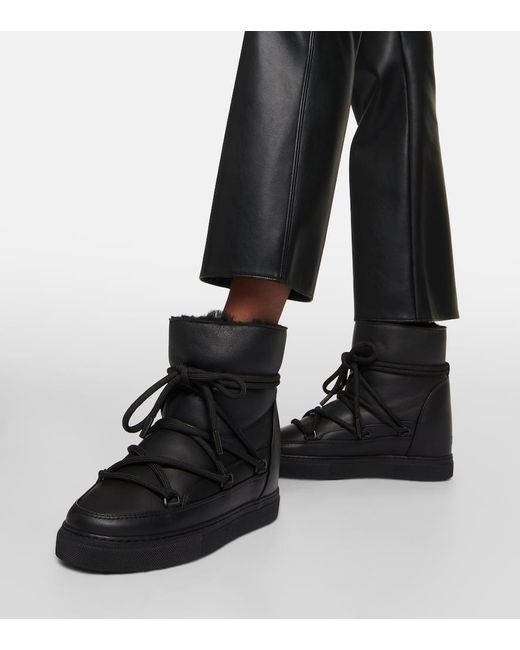 Inuikii Black Leather Ankle Boots