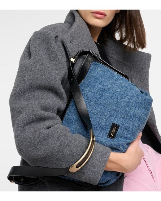 Isabel Marant Blue Leyden Small Denim Shoulder Bag
