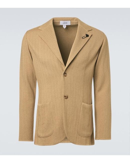 Lardini Natural Cotton-Blend Blazer for men