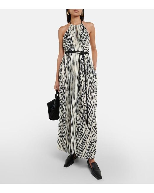 Proenza Schouler White Frida Printed Chiffon Maxi Dress