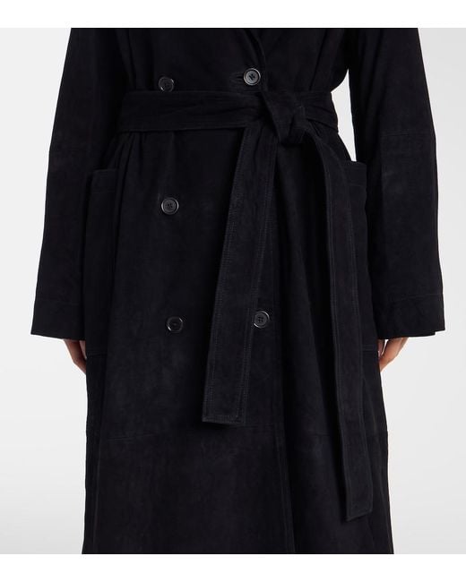 Rohe Black Suede Wrap Coat