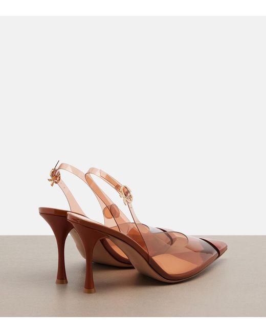 Gianvito Rossi Brown Diana Tpu Slingback Pumps