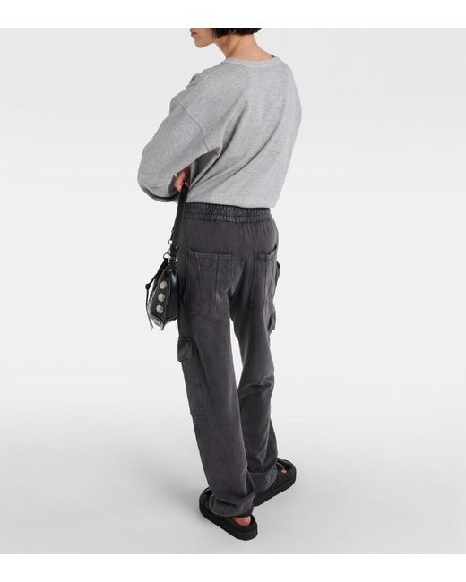 Isabel Marant Gray Peorana Cotton Cargo Pants