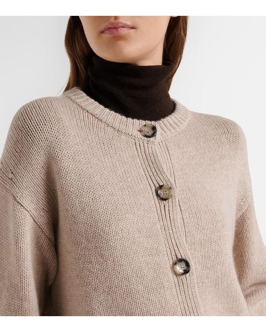 Jardin Des Orangers Natural Wool And Cashmere Cardigan
