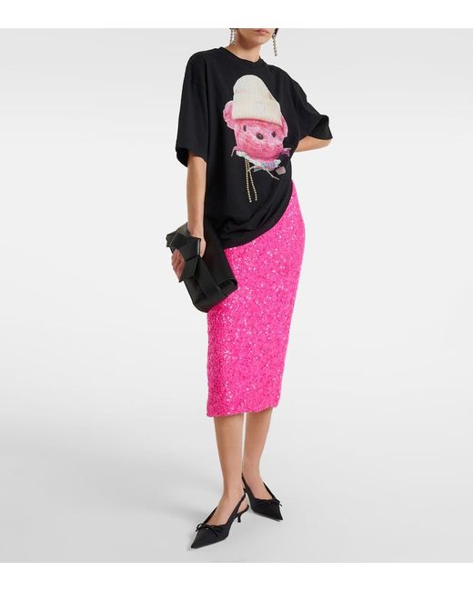 ROTATE BIRGER CHRISTENSEN Pink Midirock Mit Pailletten