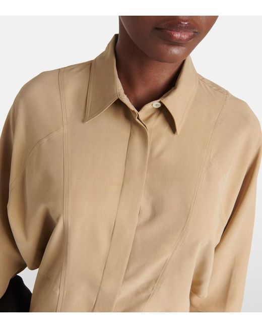 Totême  Natural Silk Poplin Shirt