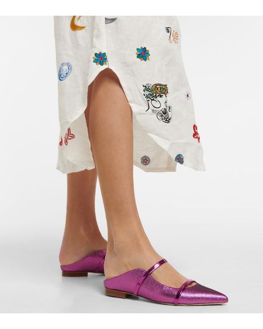 Malone Souliers Purple Maureen Lurex® Slippers