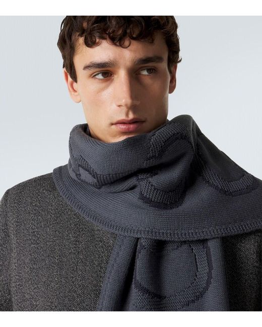 Sciarpa Horsebit di Gucci in Gray da Uomo