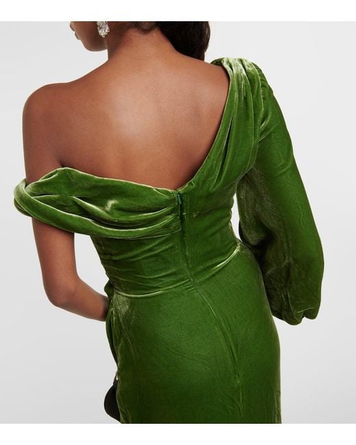 Vestido de fiesta Rubinia de terciopelo Costarellos de color Green