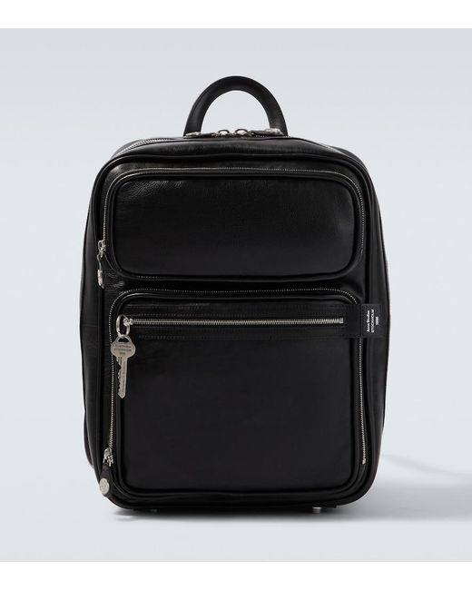 Acne Black Camero Leather Backpack for men