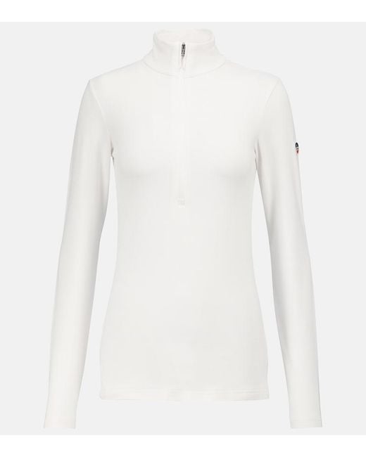 Fusalp White Logo Half-zip Ski Top
