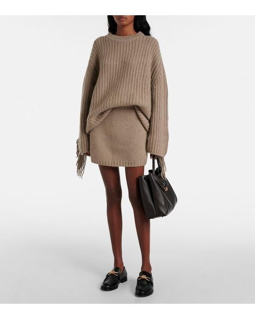 Lisa Yang Natural Lovi Cashmere Miniskirt