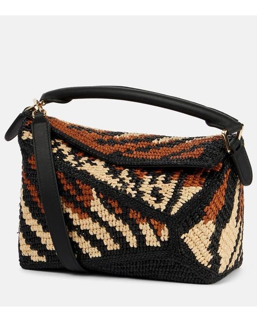 Loewe Black Paula's Ibiza Puzzle Edge Small Shoulder Bag