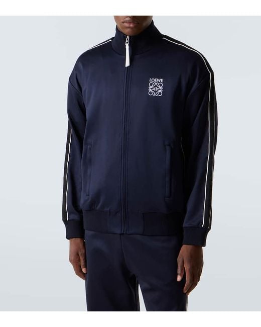 Chaqueta Deportiva De Jersey Con Anagrama Loewe de hombre de color Blue