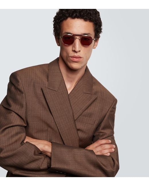 Jacques Marie Mage Pink Dasan Aviator Sunglasses for men