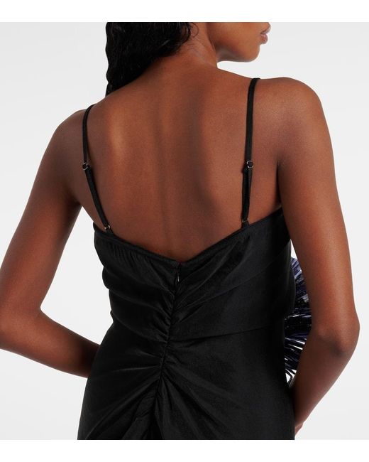 JACQUES WEI Black Besticktes Maxikleid