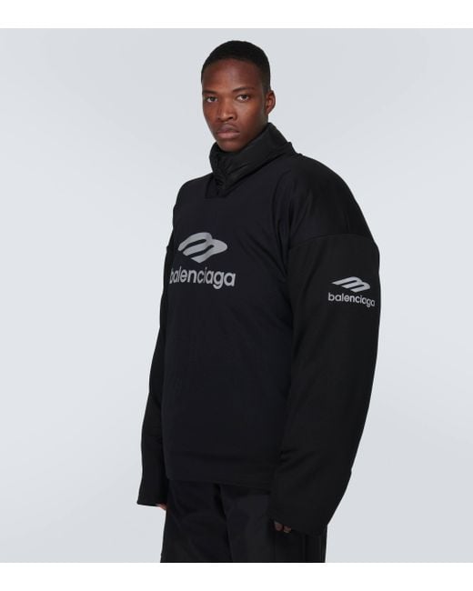 Balenciaga Black 'skiwear' Collection T-shirt With Long Sleeves, for men