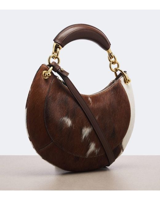 Chloé Brown Banana Small Calf Hair Top-Handle Bag