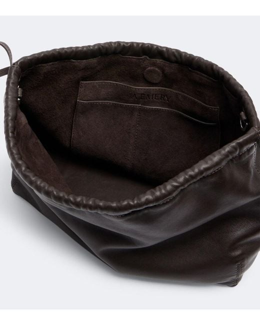 A.Emery Black Tobey Leather Clutch