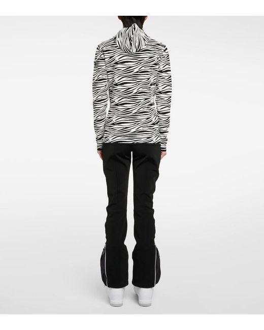 Jet Set Multicolor Zoey Zebra-Print Jacquard Hoodie