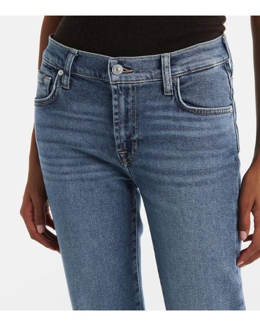 Jean Bootcut Tailorless A Taille Mi-Haute 7 For All Mankind en coloris Blue